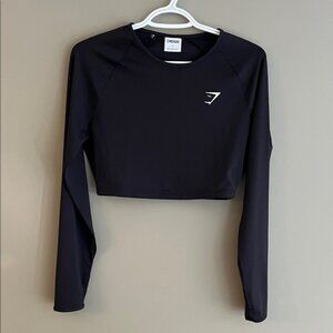 Gymshark Black Long Sleeve Crop Top